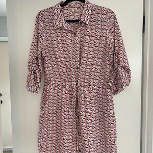 Maison Jules, Geometric, Fall colored shirt dress with Pockets